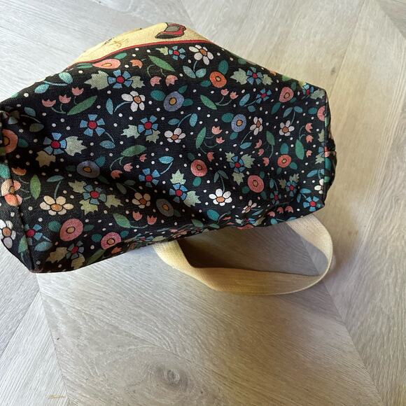 Mary Engelbreit Cloth Girl Heart Here Floral Tote Bag Shopping Sack Vintage - Picture 7 of 9